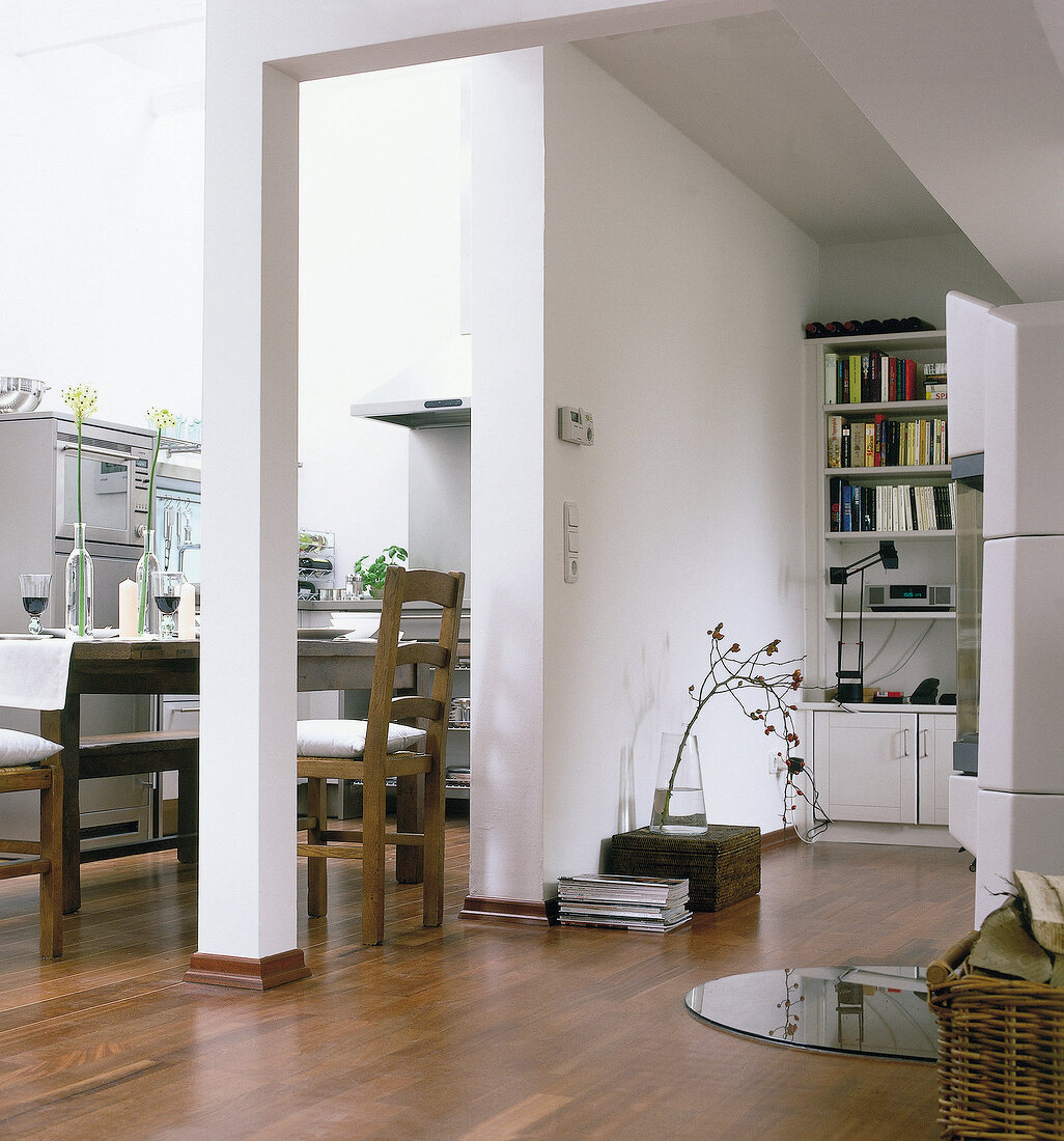 Open kitchen in living area