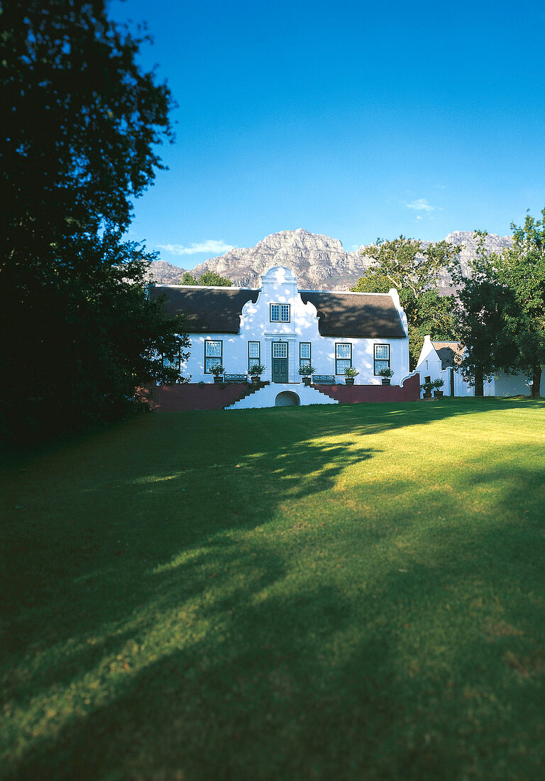 Weingut Rustenberg Estate in Stellenbosch, Südafrika, außen