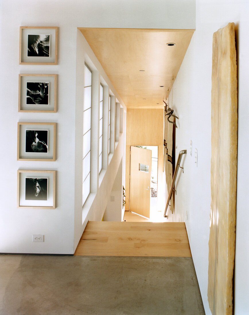 Stairs to the ground floor in house of Nicoletti family, Colorado, USA