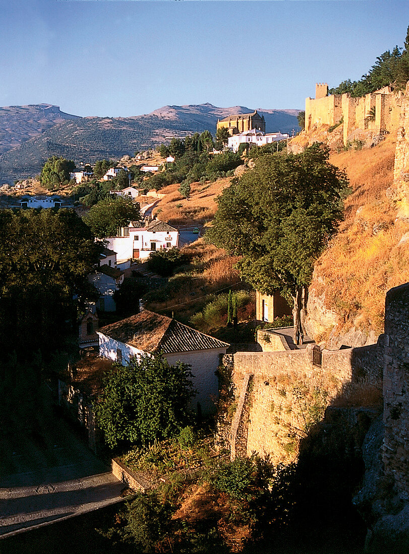 Stadt Ronda in den Bergen Andalusiens