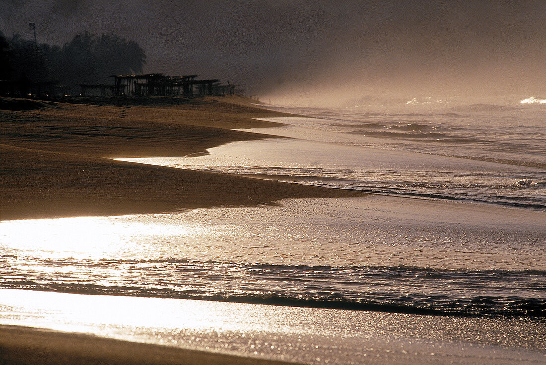 View of waves on beach