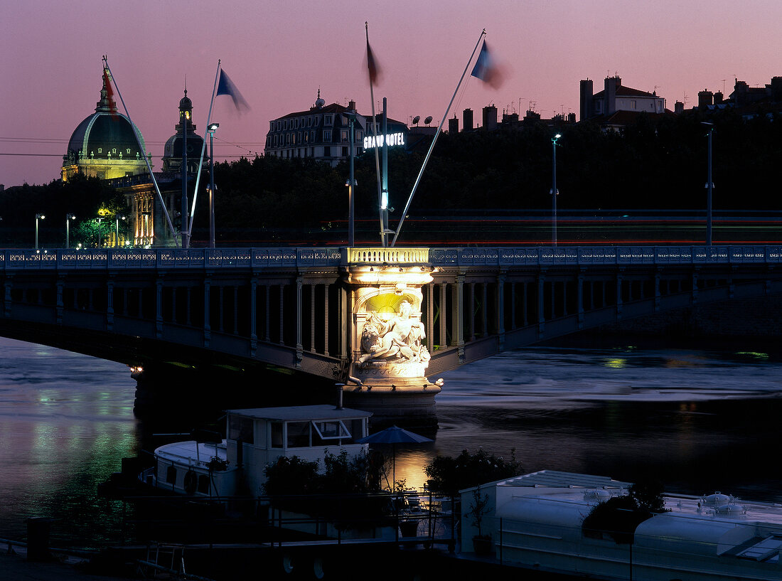 Der Pont Wilson über die Rhone in Lyon