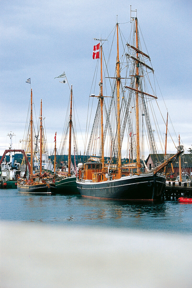 Ships in port at Baltic Sea