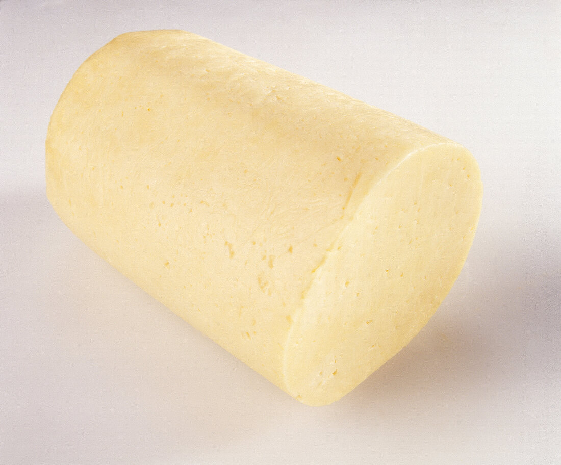 Butter cheese on white background