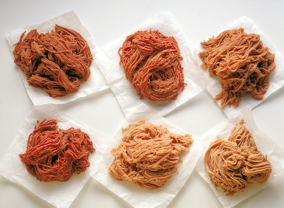 Assorted Kinds of Ground Meat