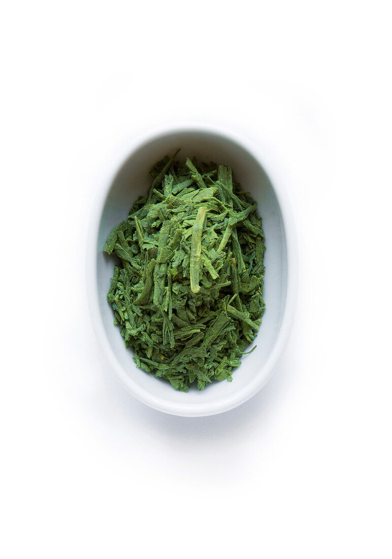 Matcha-Sencha-Mix, grün, grüner Tee, Teeblätter