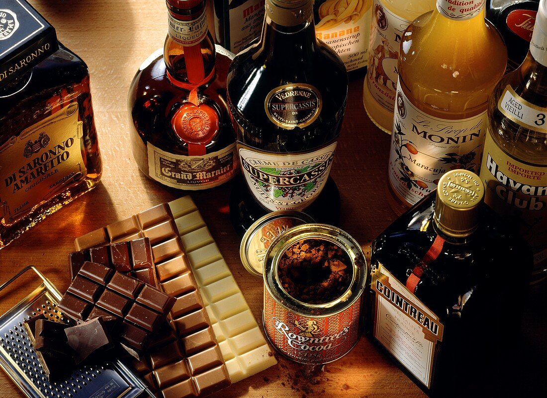Assorted Spirits; Chocolates; Cocoa