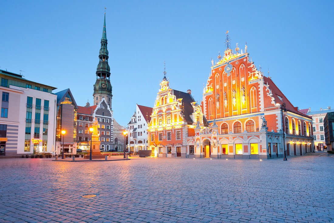 Lettland, Riga, Schwarzhäuptnerhaus, Rathausplatz, 