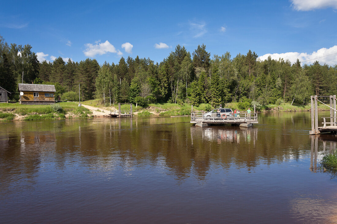 Lettland, Gauja, Fähre