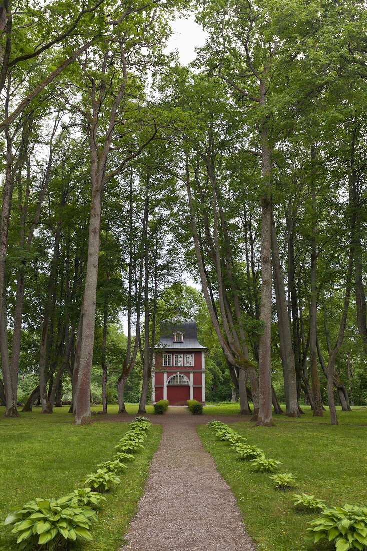 Orellen, Lettland, Park, Bäume, Teehaus