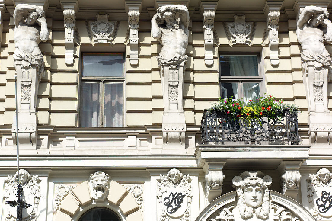 Lettland, Riga, Jugendstil, Haus, Fassade