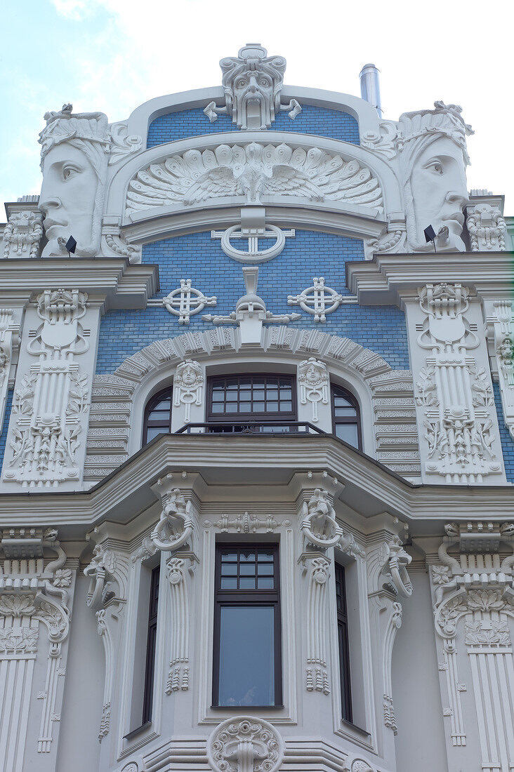 Lettland, Riga, Jugendstil, Haus, Fassade