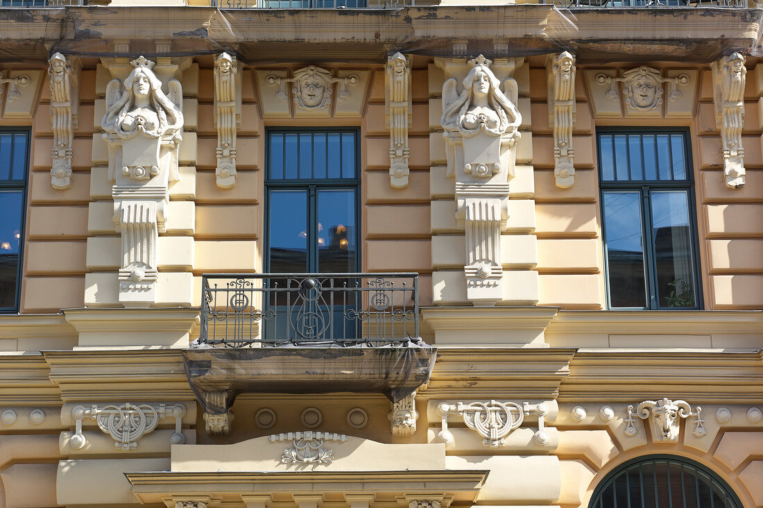 Lettland, Riga, Jugendstil, Haus, Fassade