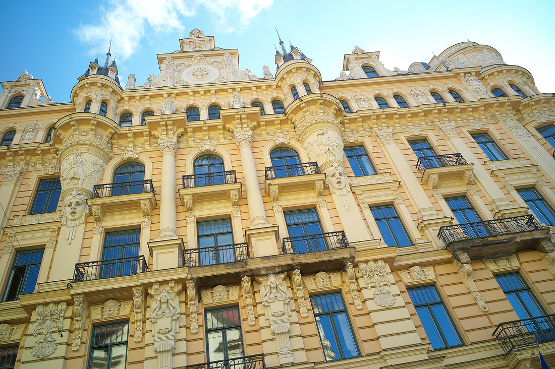 Lettland, Riga, Jugendstil, Haus, Fassade