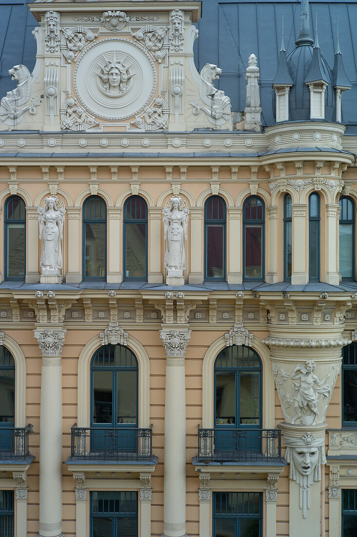 Lettland, Riga, Jugendstil, Haus, Fassade