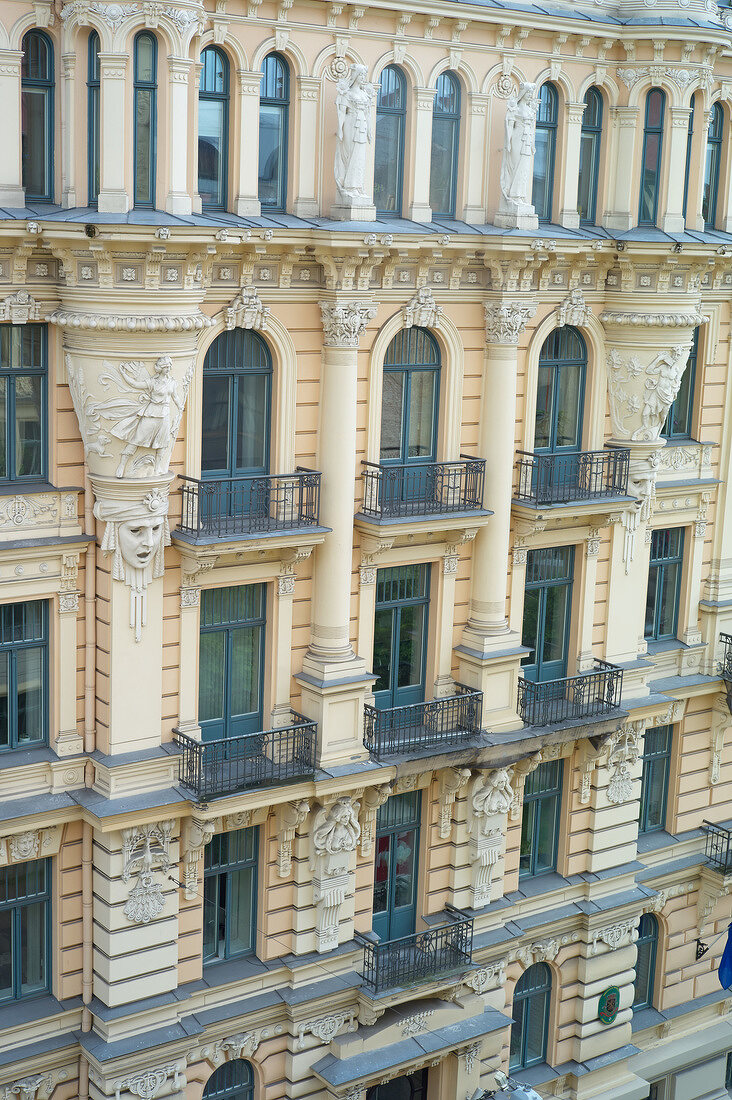 Lettland, Riga, Jugendstil, Haus, Fassade