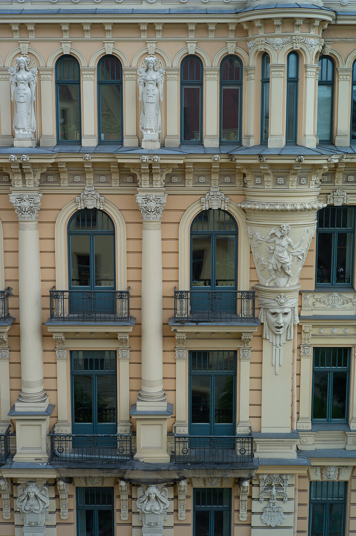 Lettland, Riga, Jugendstil, Haus, Fassade