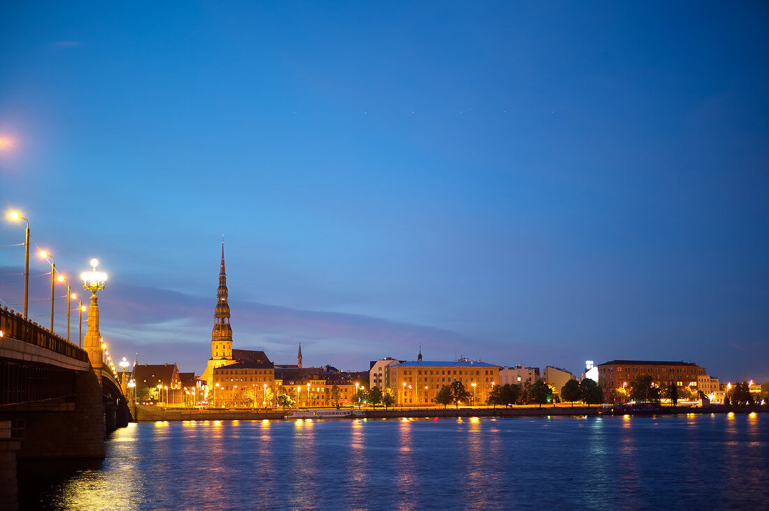 Lettland, Riga, Daugava, Petri Kirche
