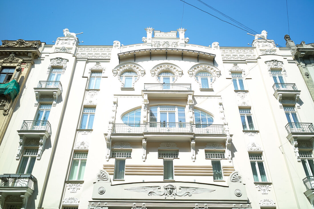 Lettland, Riga, Jugendstil, Haus, Fassade