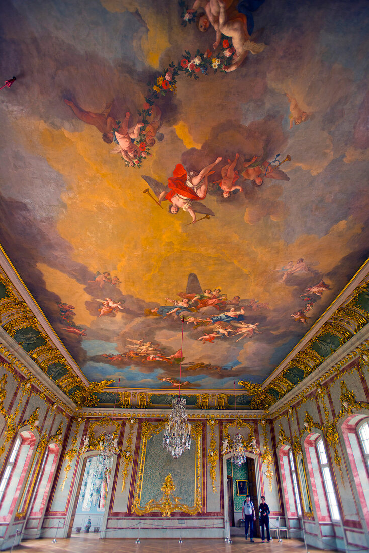 Lettland, Riga, Schloss Rundale, Deckengemaelde von Francesco Martini und Carlo Zucchi