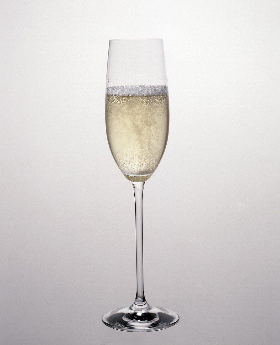 A Glass of Champagne in a Champagne Flute