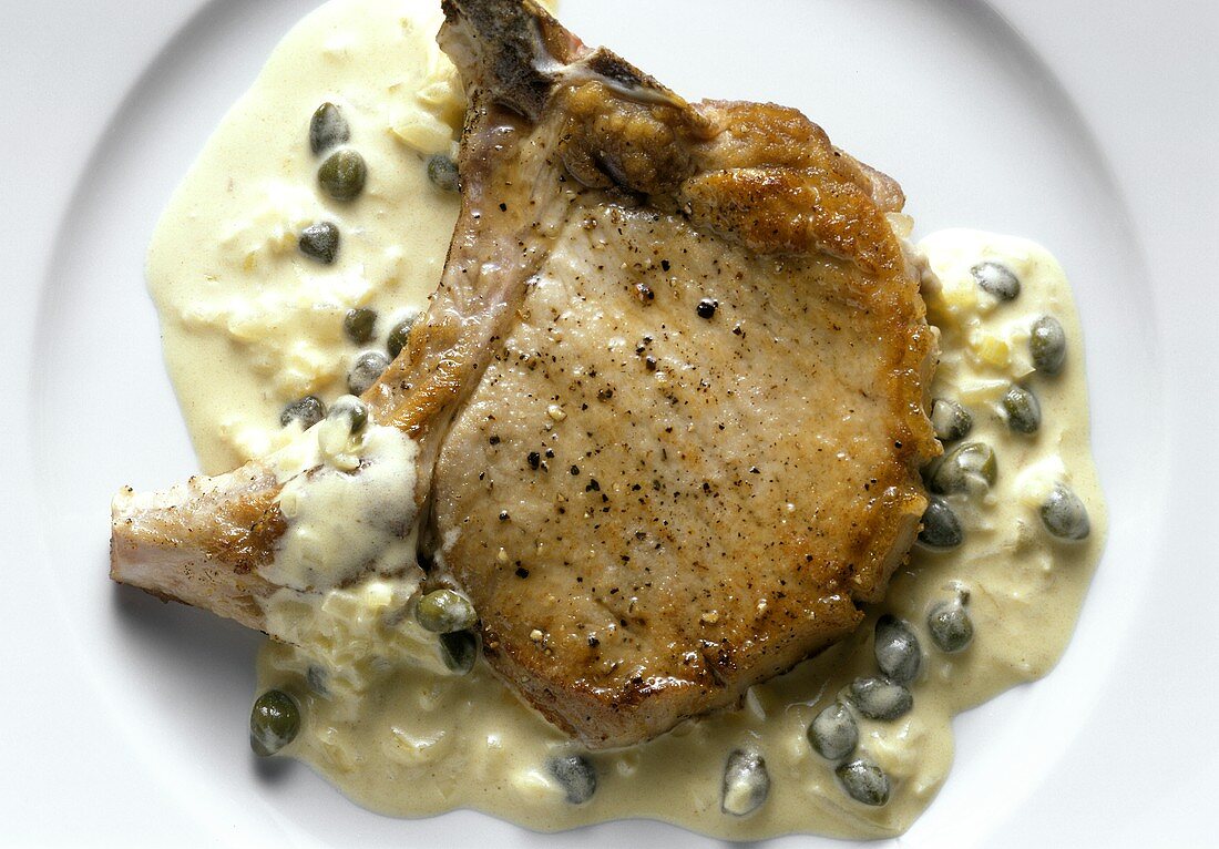 Pork Chop with Caper Sauce