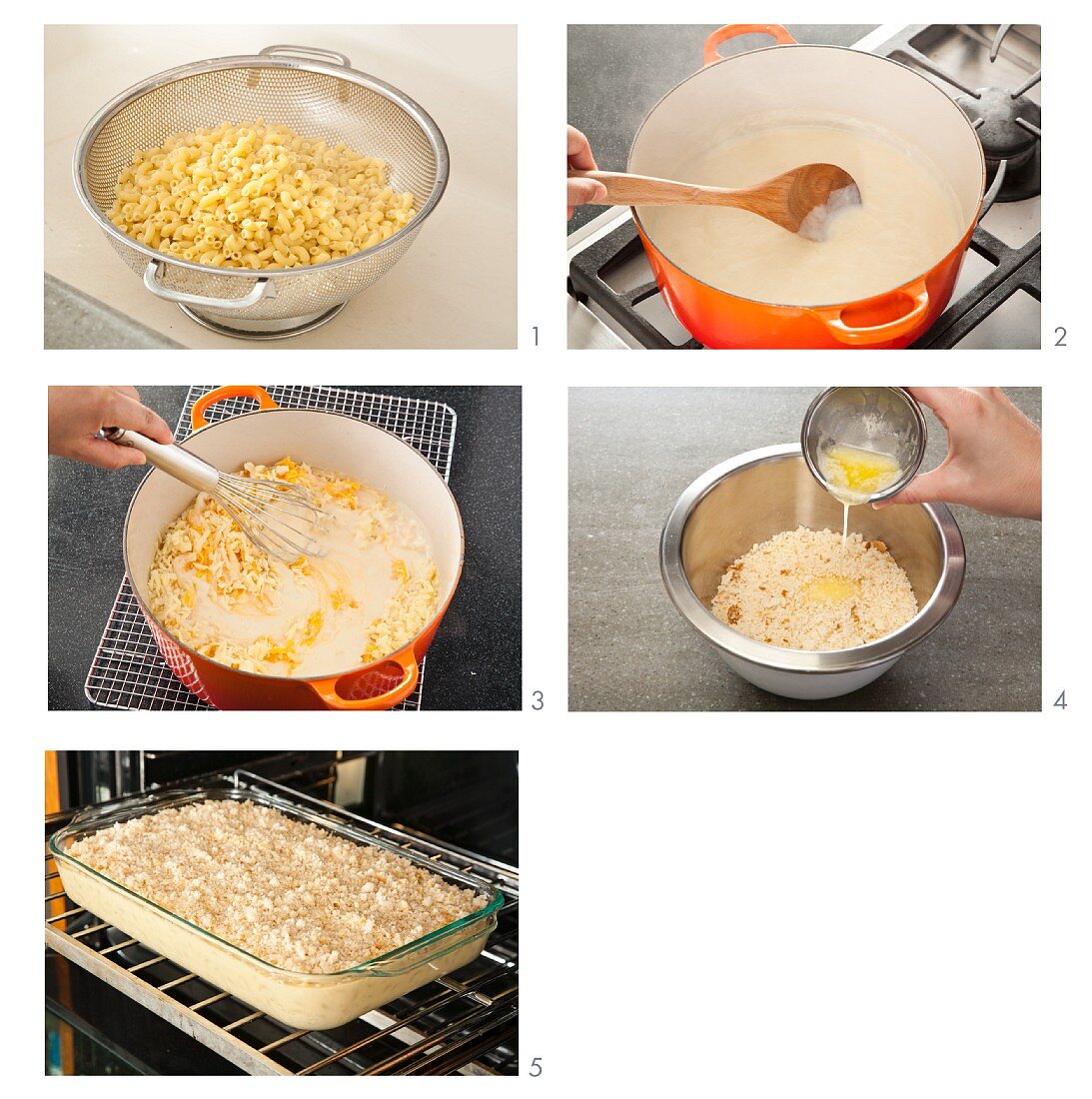 Macaroni-Käse-Auflauf zubereiten