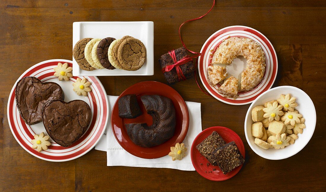 Assorted Desserts for Christmas Cakes, Brownies and Cookies