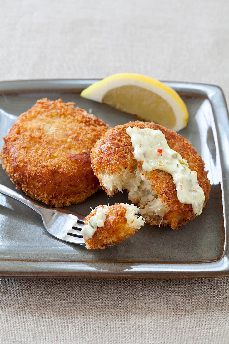 Salt Cod Cakes with Tartar Sauce