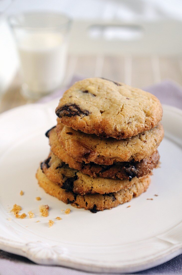 Home baked chocolate chip cookies