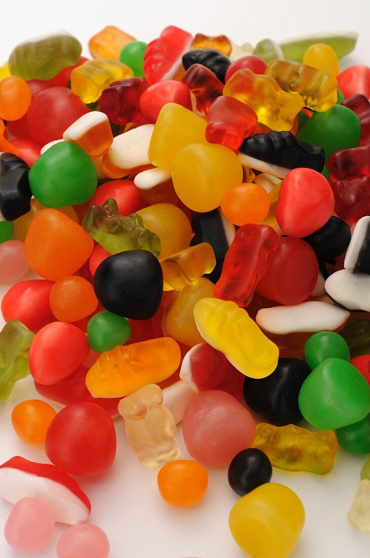 Colourful sweets and gummy bears