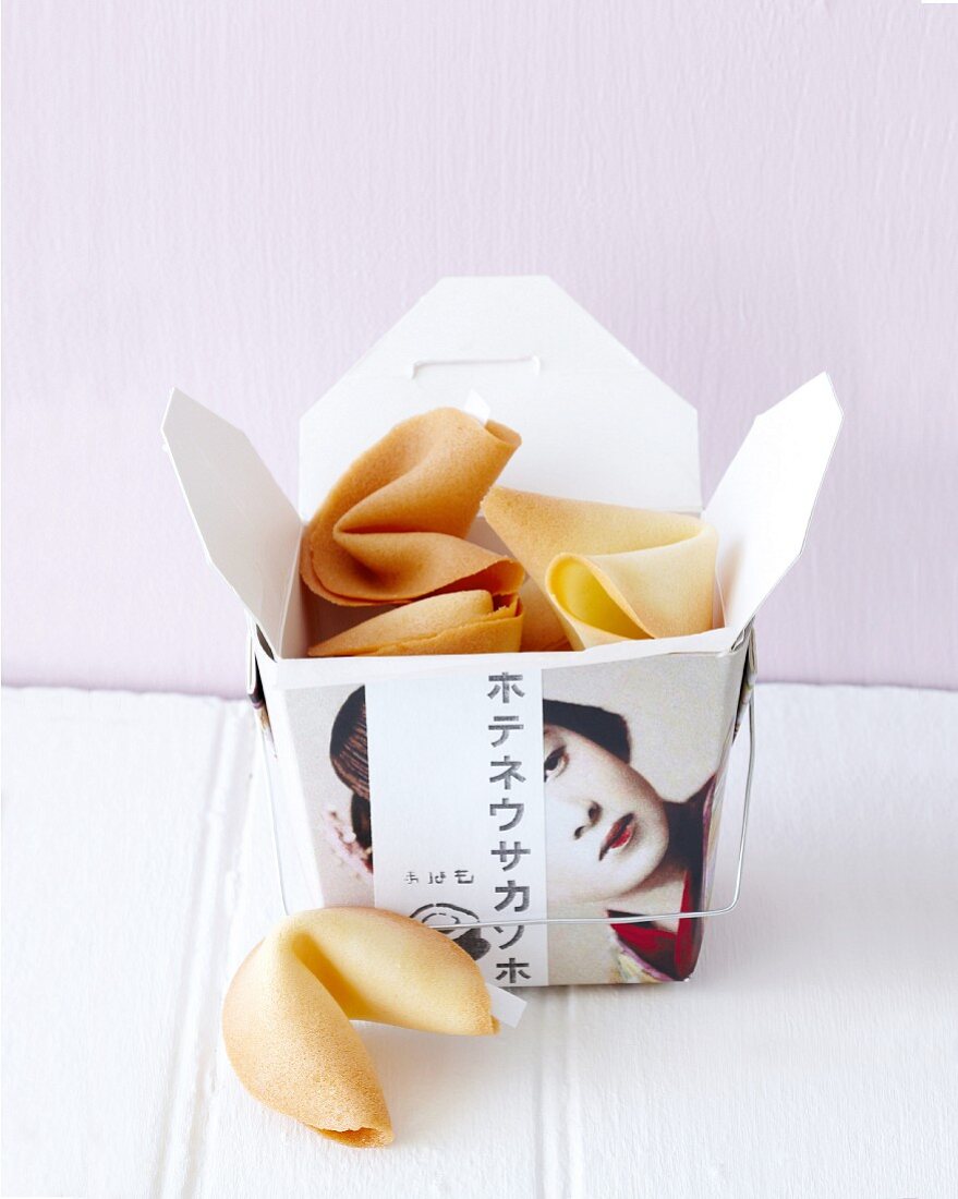 Fortune cookies in a box