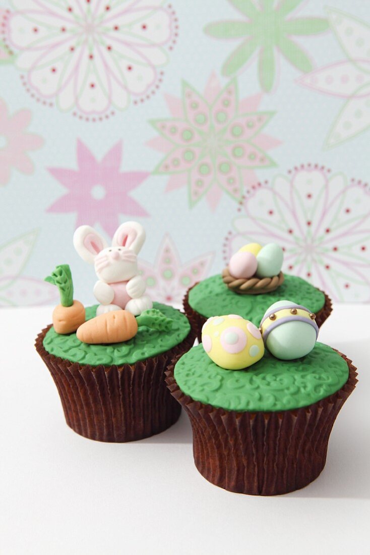 Lustige Cupcakes zu Ostern