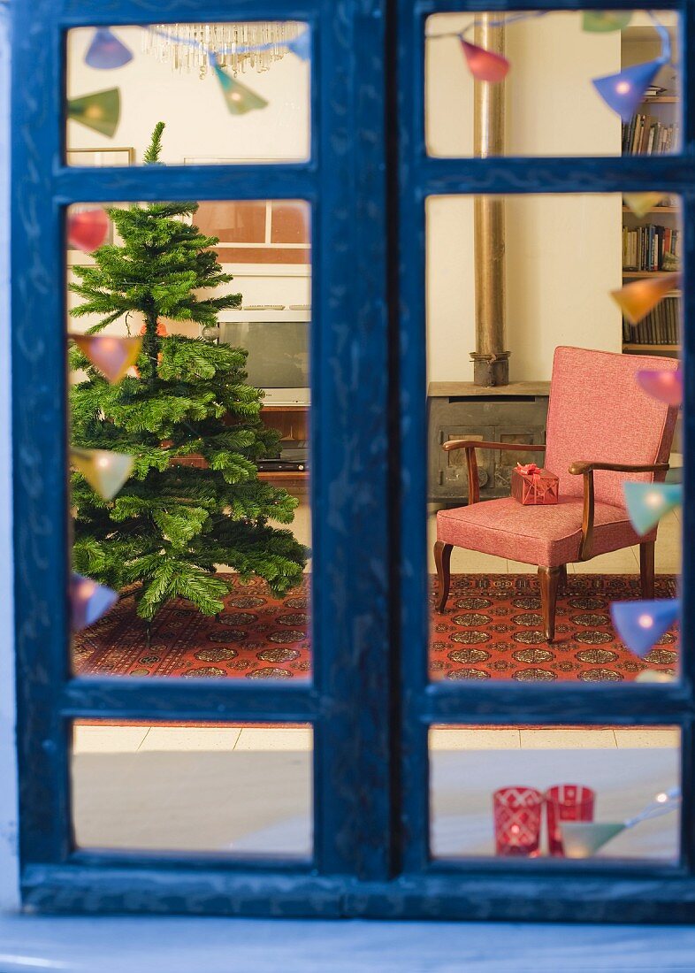 Christmas Tree through Window