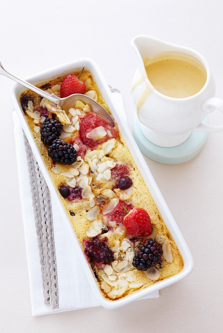 Berry and almond clafoutis