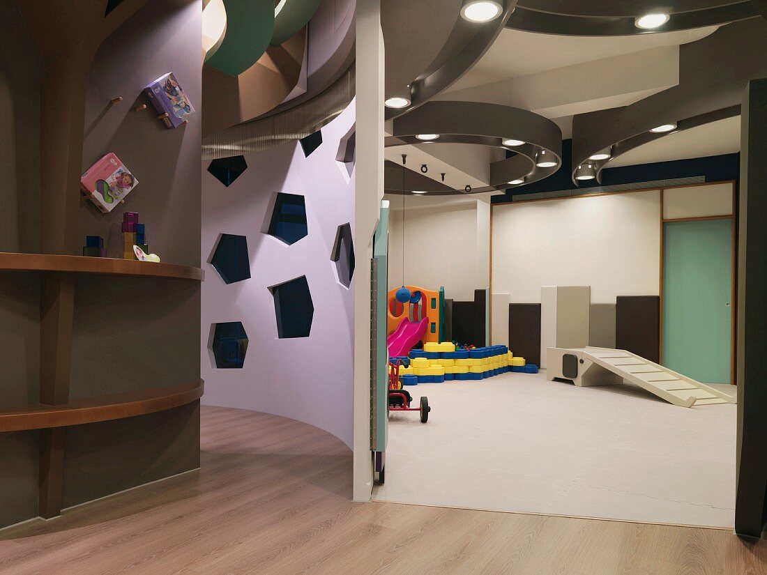 Modern play room for small children