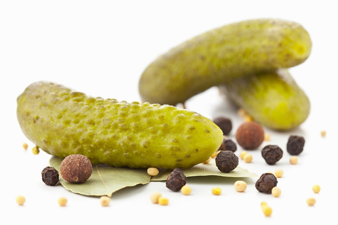 Cornichons with spices
