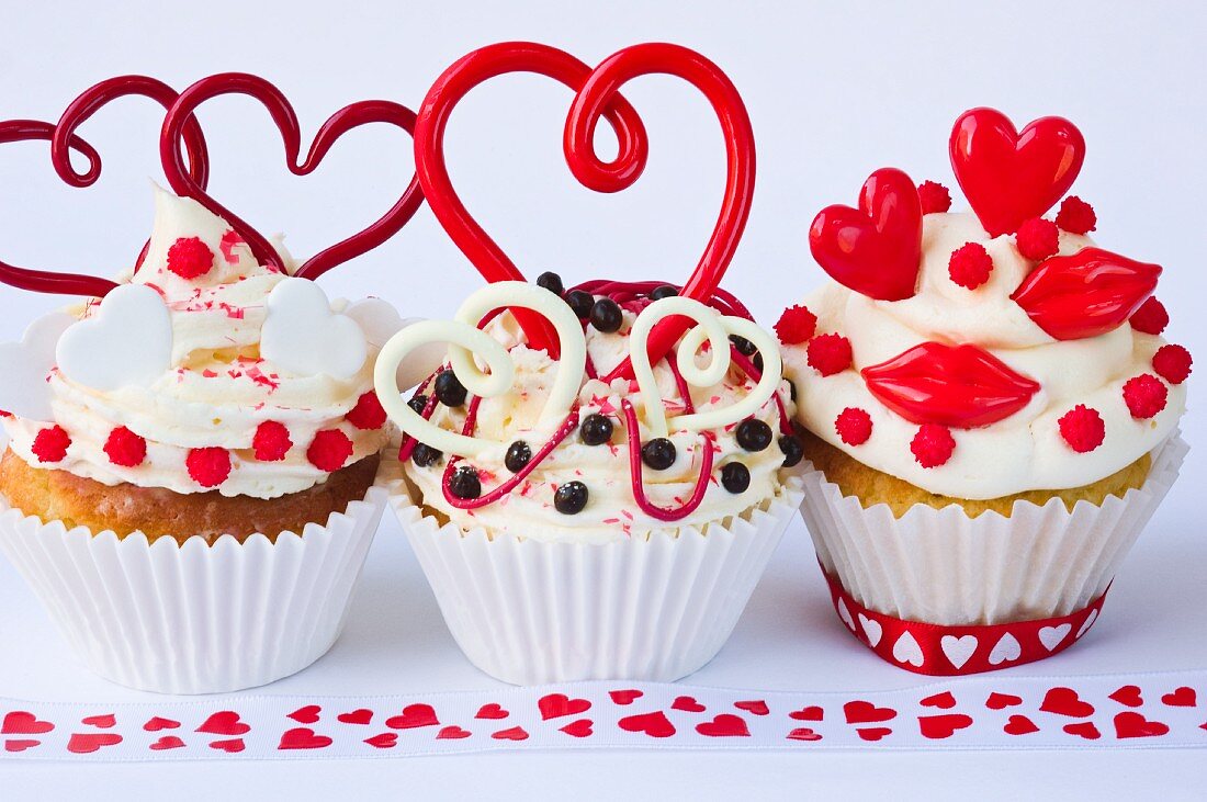 Romantische Cupcakes zum Valentinstag