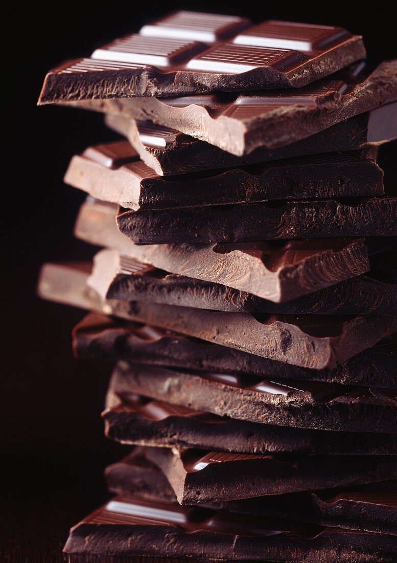 Close up of Belgian dark chocolate