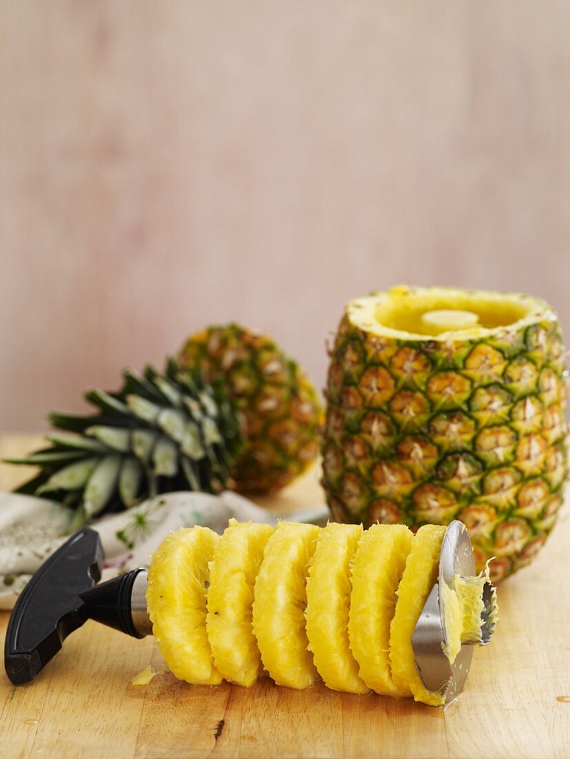 Frisch geschnittene Ananas