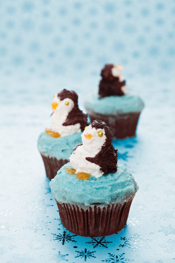Pinguin-Cupcakes