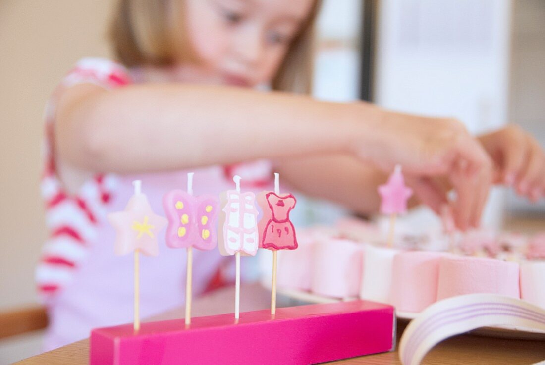 Girl baking in kitchen