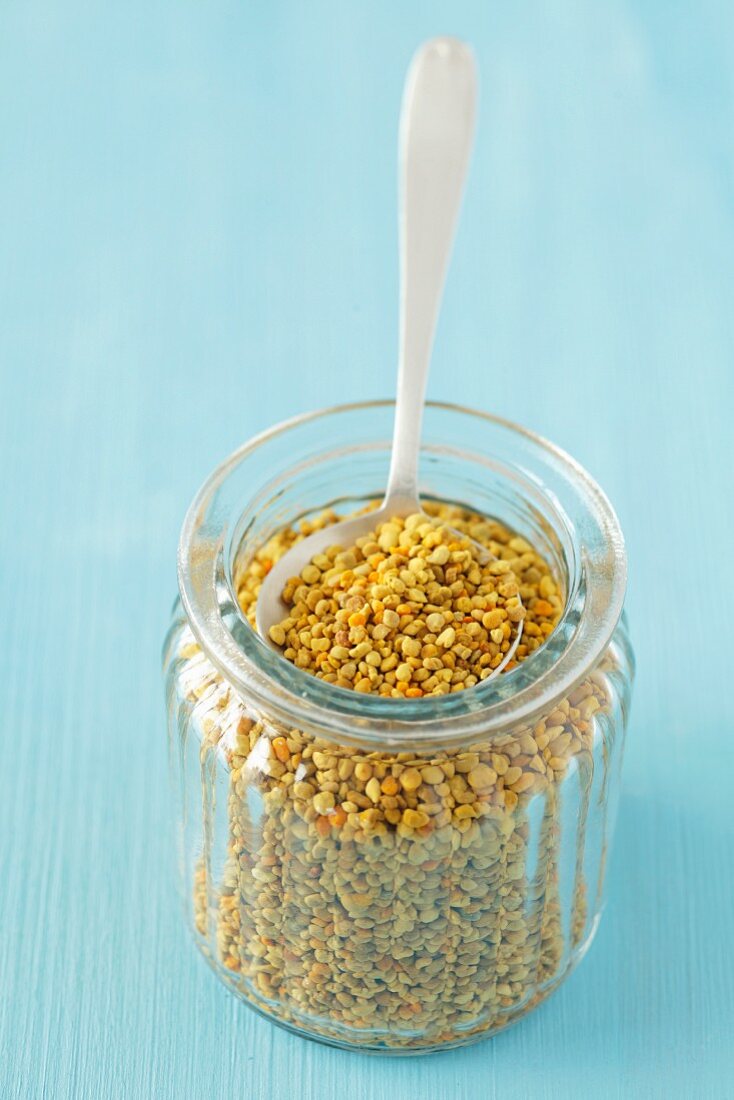 A jar of pollen