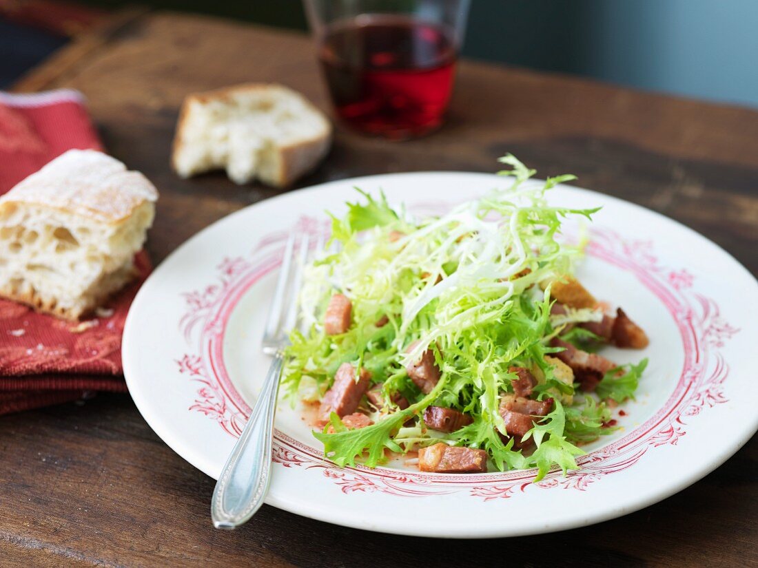 Frisee Salad with Pancetta