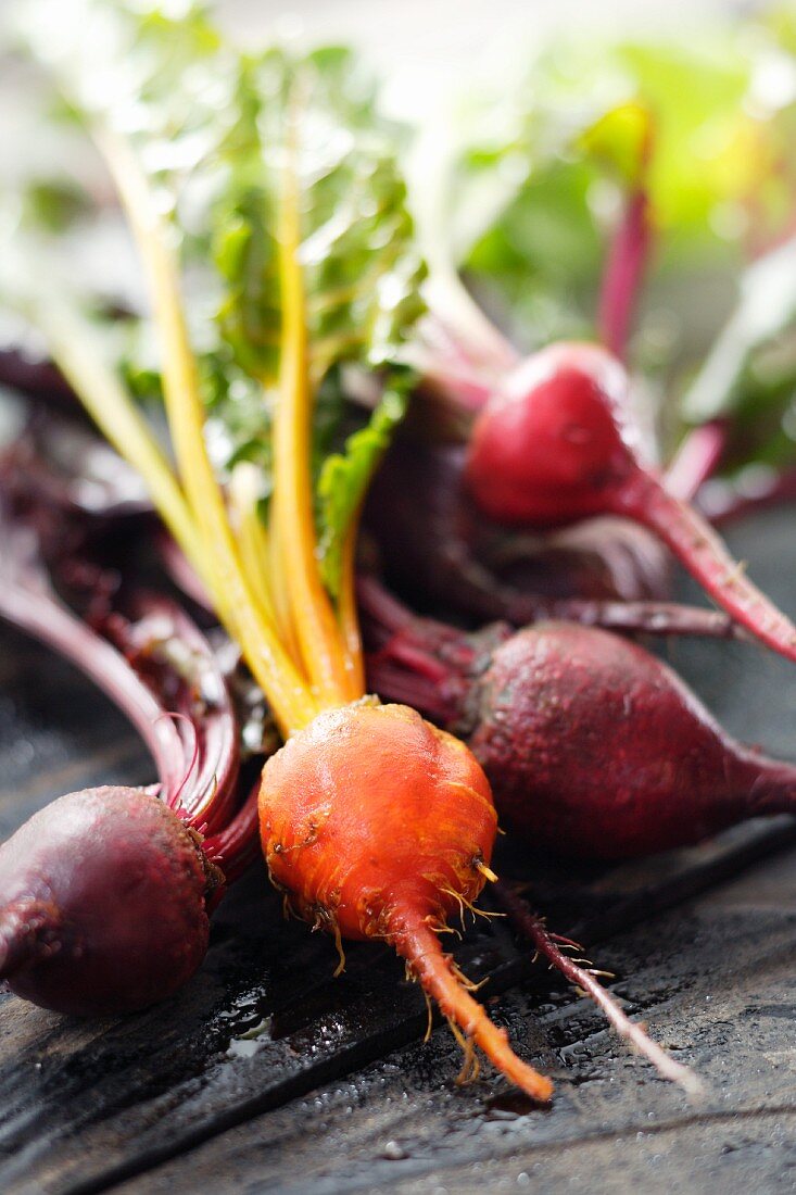 Fresh Red and Golden Beets