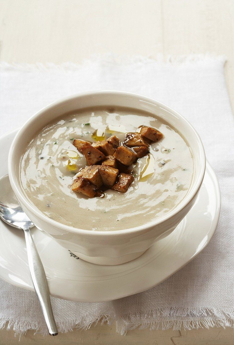 Potato soup with Kalahari truffles