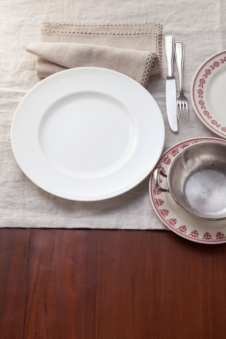 A place setting for Sunday dinner