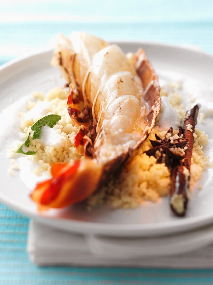 Lobster with spicy couscous