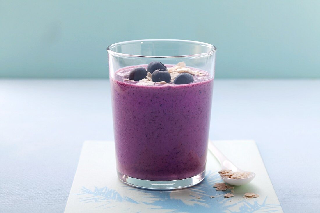 A blueberry and soured milk shake