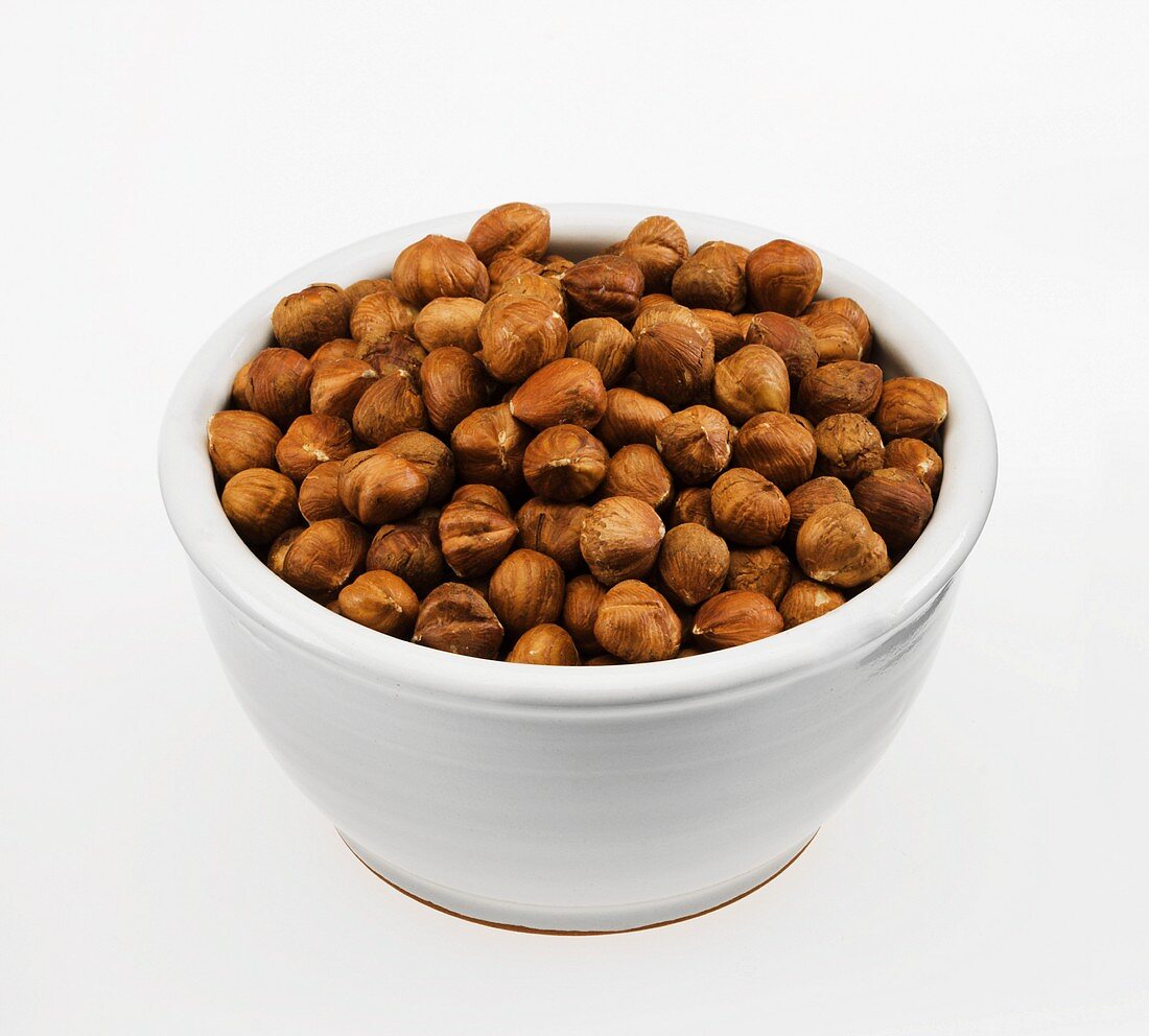 Hazelnuts in a dish